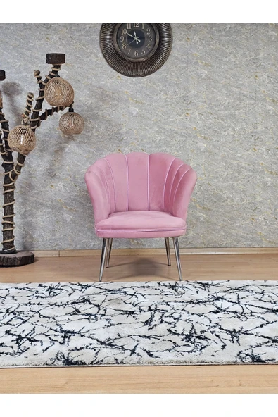 Tekli Krom Kaplama Sivriltme Ayak Pembe Döşeme Papatya Çay Seti Koltuk Takımı , Balkon, Salon, Ofis, Cafe Koltuk Takımı