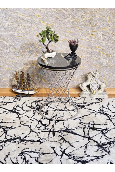 Krom Kaplama Pota 34 cm Suntalem Tablalı Sehpa - Luanda Suntalem Sehpa - Ahşap Sehpa - Zigon Sehpa - 5