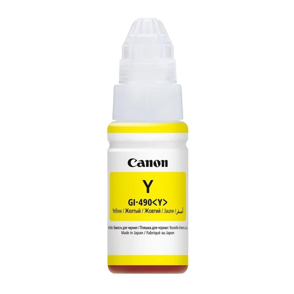 Canon GI-490Y Kutusuz Sarı Orjinal Mürekkep