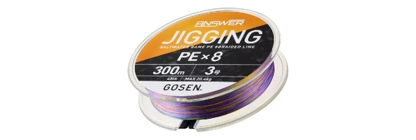 Gosen Jigging Answer Pe 3.0 45Lb Jig Ve Tai Rubber İpi 300Mt Multicolor - Resim 2