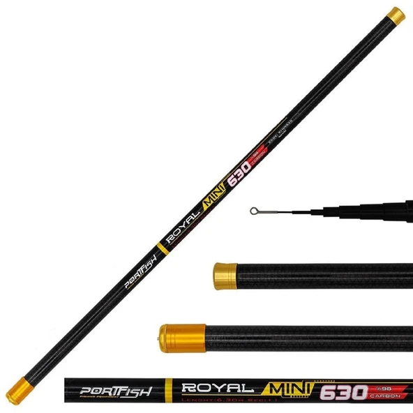 Portfish Mini Royal Carbon Göl Kamışı 630 cm 5-20 gr ürün görseli