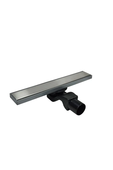 Paslanmaz Duş Kanalı 50 çıkışlı 33 cm krom banyo duş gideri plastik gövdeli yer süzgeci