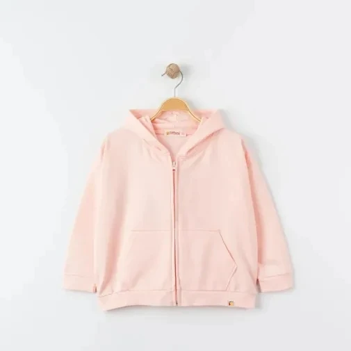 uğurböceğiçocuk Tiffany Oversize Eşofman Theme Çocuk Kapşonlu Fermuarlı Hırka 27116 - 5