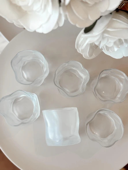 Linanware 6'lı Viski/kokteyl Tasarım Cam/dışı Silikon Kaplı Bardak 200 ml DSG-13 - 4