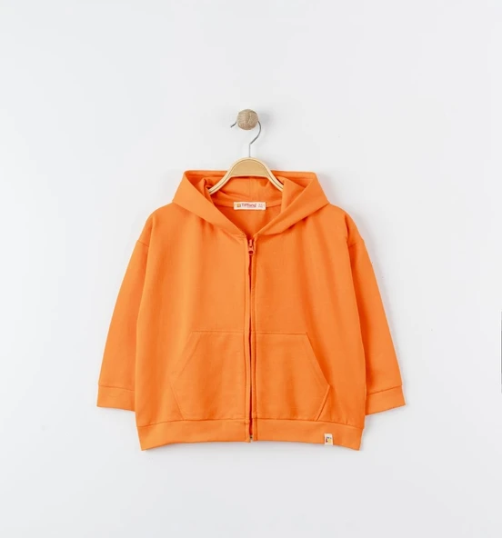 uğurböceğiçocuk Tiffany Oversize Eşofman Theme Çocuk Kapşonlu Fermuarlı Hırka 27116 - 12