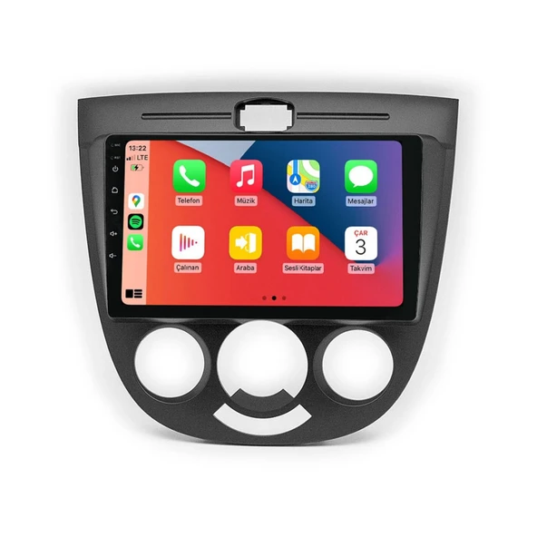 Chevrolet Lacetti Araç Multimedya Android Ekran Carplay Double Teyp 2+32 9" 04-13 Black BLUEWAY - Resim 3