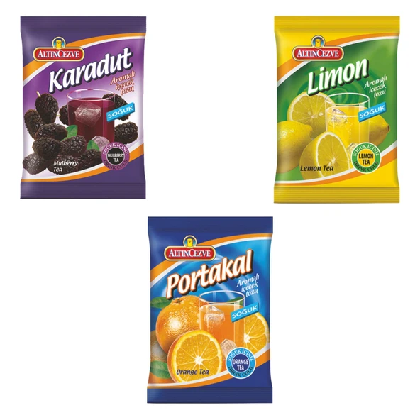 Altıncezve Karadut-Limon-Portakal Toz İçecek Soğuk - 450 gr - 3LÜ PAKET - 1
