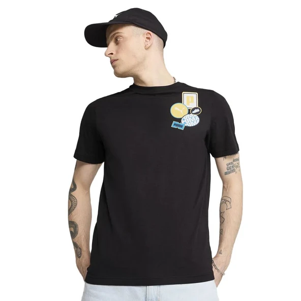 Puma Graphics Icon Unisex Siyah Günlük Stil Tişört 68482901 - 1