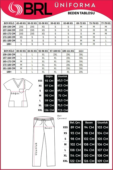 Brl Üniforma BRLSCRUBLE Tek Üst Likralı Unisex Cerrahi Forma Turuncu - 6