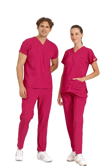 Brl Üniforma BRLSCRUBLE Saks Mavisi Likralı Doktor Ve Hemşire Forması Unisex Cerrahi Takım - 6