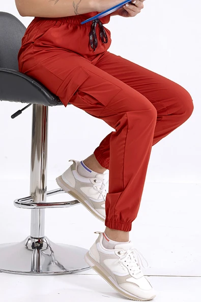 Brl Üniforma BRLBAGEL Tek Alt Kargo Cepli Jogger Likralı Unisex Cerrahi Pantolon Lacivert - 3