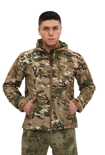Single Sword Su ve Rüzgar Geçirmez Tactical Softshell Mont - 11