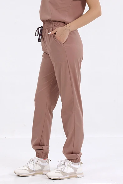 Brl Üniforma BRLBAGEL Tek Alt Kargo Cepli Jogger Likralı Unisex Cerrahi Pantolon Lacivert - 8