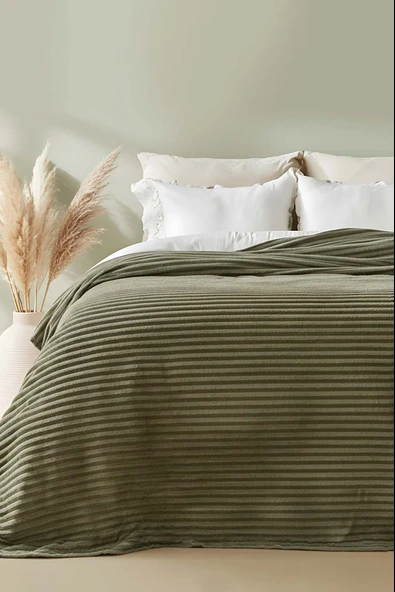 Rivaİstanbul Haki Gloria Wellsoft Tek Kişilik Battaniye ürün görseli