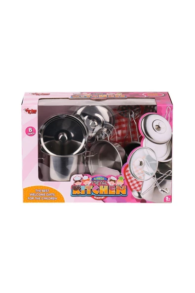 Vardem 8 Parça Yapışmaz Tencere Tava Seti Metal 1818-3 - 2