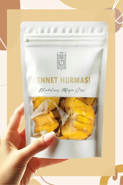 Mel and Mira  Hurma Cipsi 100g, Trabzon Hurması - Cennet Hurması Kurusu, Şeker İlavesiz - 5