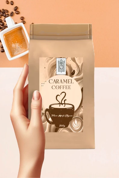 Mel and Mira  Caramel Bean Coffee 200g, Karamel Aromalı Çekirdek Kahve