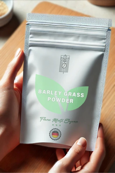 Mel and Mira  Organik Arpa Çimi Tozu 50g, Premium Barley Grass Powder ( Glutensiz, Vegan, Katkısız )