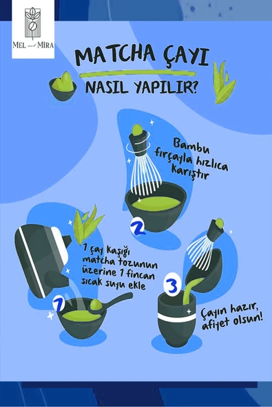 Mel and Mira  Böğürtlen Aromalı Matcha Tozu 50g, Berry Matcha Powder - 2