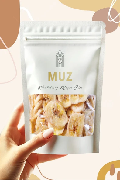 Mel and Mira  Kurutulmuş Muz Cipsi 50g, Şeker İlavesiz, Dilimlenmiş