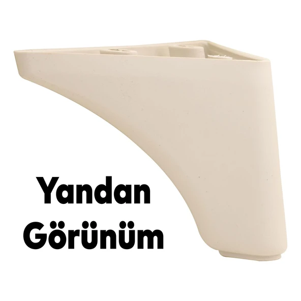 Yonca Mobilya Kanepe Sehpa Tv Ünitesi Koltuk Ayağı 10 Cm Krem Baza Ayakları (4 ADET) - 6