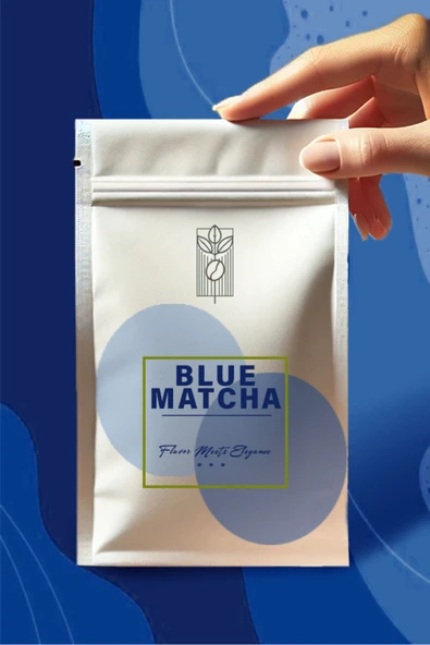 Mel and Mira  Blue Matcha Powder 50g, Mavi Spirulina Superfood Matcha Tozu