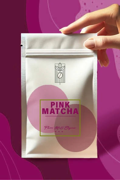 Mel and Mira  Pink Matcha Powder 50g, Pembe Spirulina Superfood Matcha Tozu