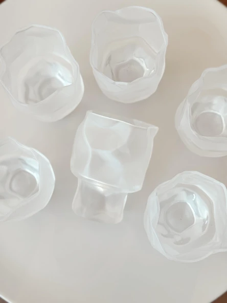 Linanware 6'lı Viski/kokteyl Tasarım Cam/dışı Silikon Kaplı Bardak 200 ml DSG-14 - 3