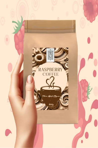 Mel and Mira  Raspberry Bean Coffee 200g, Ahududu Aromalı Çekirdek Kahve