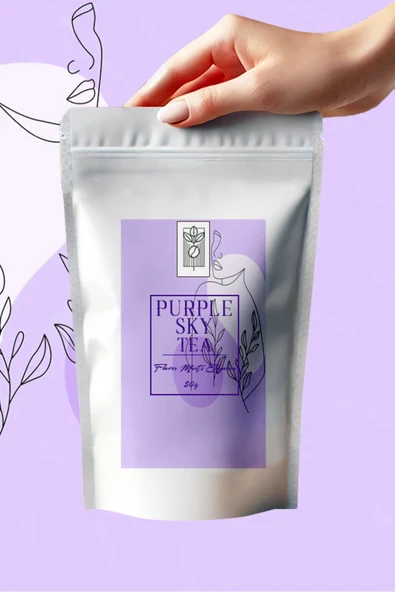 Mel and Mira  Special Purple Sky Tea 50g, Özel Karışım Mor Kelebek Çayı