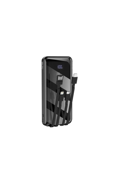 Blic LCD Göstergeli 3in1 USB-C Lıghtnıng ve Mikro Kablolu 10.000 mah Powerbank BPB3 - 2
