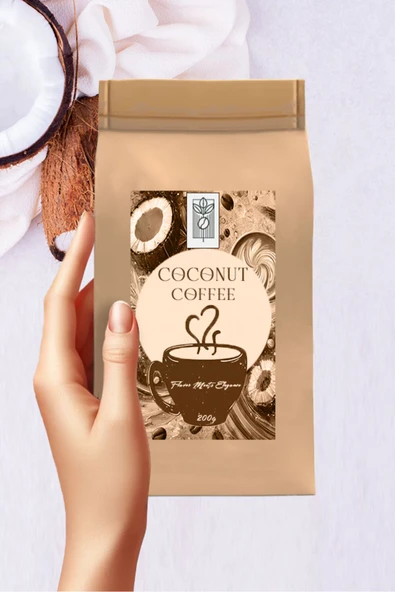 Mel and Mira  Coconut Bean Coffee 200g, Hindistan Cevizi Aromalı Çekirdek Kahve