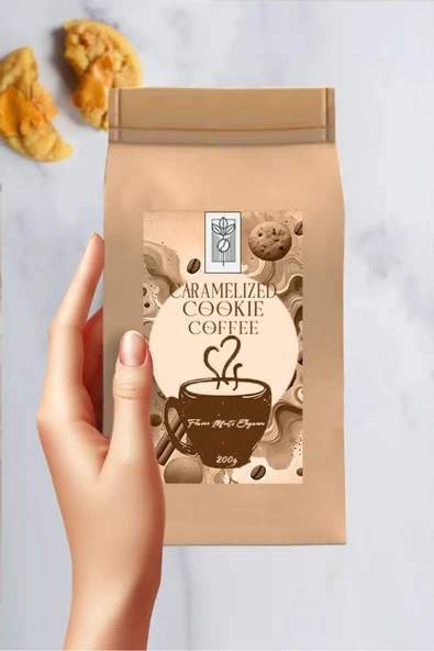 Mel and Mira  Caramelized Cookie Bean Coffee 200g, Karamelize Kurabiye Aromalı Çekirdek Kahve