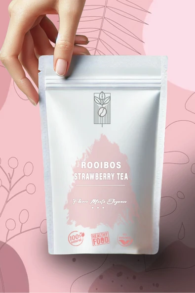 Mel and Mira  Premium Çilekli Rooibos Çayı 50g, Strawberry Rooibos Tea