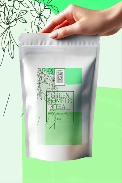 Mel and Mira  Special Green Pomelo Tea 50g, Özel Karışım Pomelo Meyveli Yeşil Çay