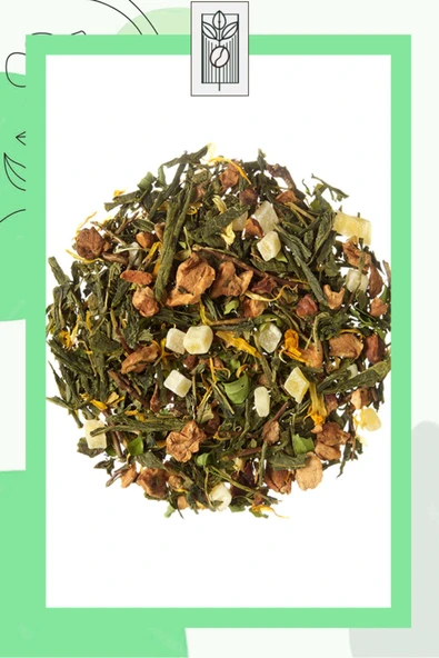 Mel and Mira  Special Green Mystic Tea 50g, Özel Karışım Kutsal Fesleğenli Yeşil Çay - 4