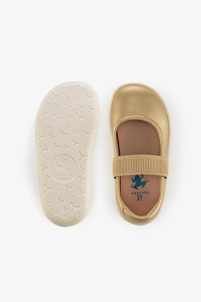 Hopfrög Smart Walker Mary Jane Altın Yıldız Barefoot Kız Babet Ayakkabı H020907100 - 16