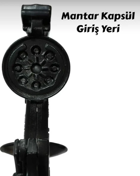 Mantar Kapsüllü Sekiz Patlar Metal Oyuncak Silah 25 Cm Kovboy Revolver Diecast Tabanca - 4