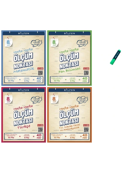 LGS 8. Sınıf Ölçüm Noktası Matematik Fen Türkçe ve İnkılap 4 Kitap
