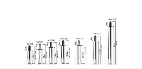 Türksit Ofis Koltuğu Yedek Parça 200'Lük Krom Amortisör - 2