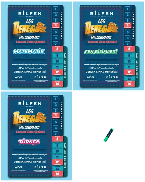 8. Sınıf LGS Denebil Matematik Türkçe ve Fen Bilimleri Deneme Seti
