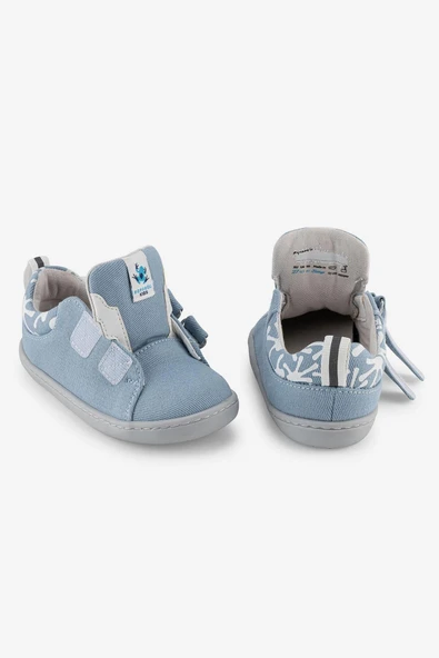 Hopfrög Smart Walker Recycled Canvas Eco Açık Mavi Barefoot Çocuk Ayakkabı H020902027 - 4