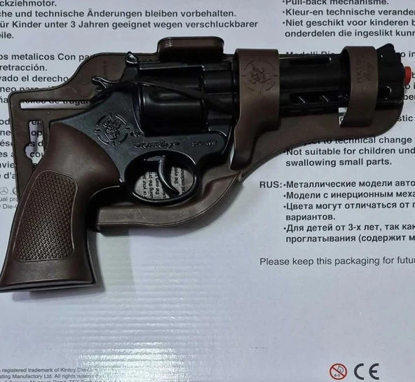 Metal Oyuncak Kovboy Tabanca 90 Mantar Kapsül Hediye Kapsül Patlatan Revolver Demir Silah Ağır Ürün