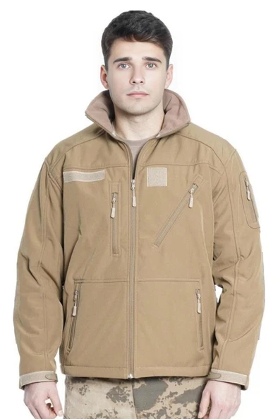 Çapraz Cepli Askeri Tactical Softshell Polar Mont