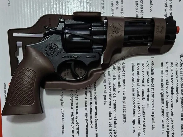 Metal Oyuncak Kovboy Tabanca 90 Mantar Kapsül Hediye Kapsül Patlatan Revolver Demir Silah Ağır Ürün - 4