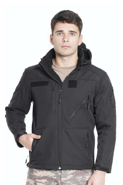 Çapraz Cepli Askeri Tactical Softshell Polar Mont - 8
