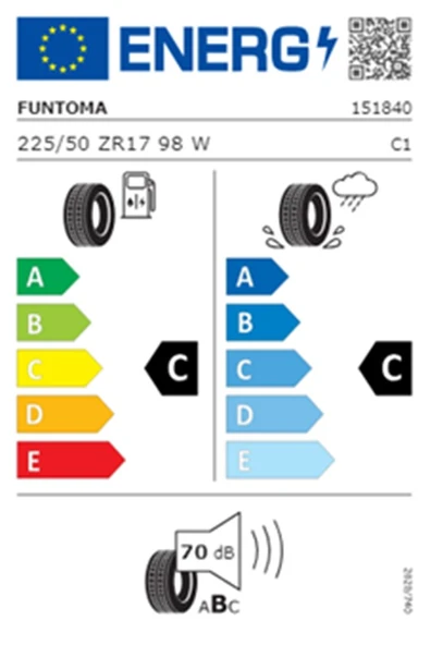 Funtoma 225/50 ZR17 TL 98W REINF. ROADFUN SPORT Yaz Lastiği (Üretim Tarihi:2025) - 2