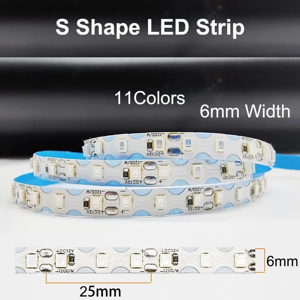Led şerit bant neon (Buz mavisi) 10 metre dekoratif aydınlatma ışık elastik dayanıklı bükülebilir kendinden yapışkanlı - 6