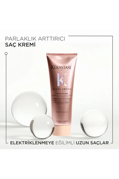 Kerastase Gloss Absolu Insta Glaze Elektriklenmeye Eğilimli Saçlar için Parlaklık Veren Saç Bakım Kremi 250 ml - Resim 9