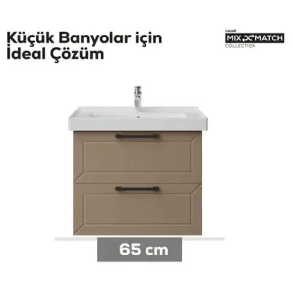 Creavit D20 2 Çekmeceli Lavabo Dolabı Dafne - 2
